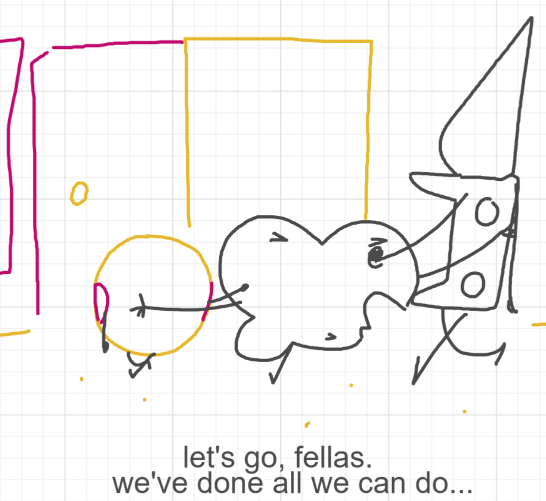 A panel from I've Been Everywhere, Man, episode nine of the Board Boards object show by Furretwalk/WalkingFurret.